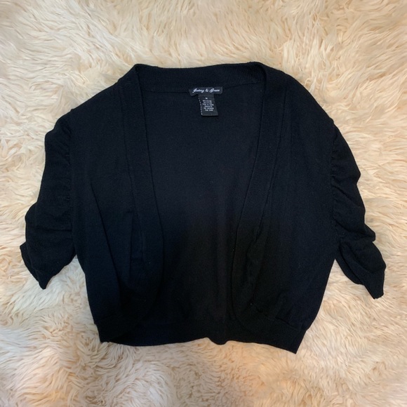 mini black cardigan